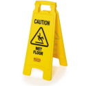 Rubbermaid Floor Sign with "Caution Wet Floor" Imprint