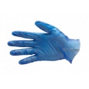 Foodie Blues Lightly Powdered Vinyl Disposable Gloves - Blue - Box of 100