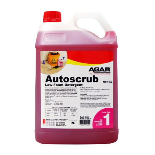 Agar Autoscrub Low Foaming Detergent 5L