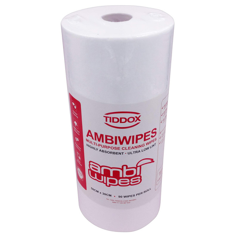 Tiddox Ambiwipes White Roll 30cm x 50cm