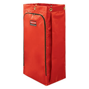 Red 128L Janitorial Cleaning Cart Vinyl Bag – High-Capacity