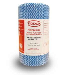 Colour: Tiddox Premium Heavy Duty Antibacterial Wipes Blue