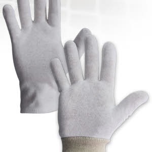 Bastion Cotton Interlock Gloves - Hemmed and Knitted Cuff