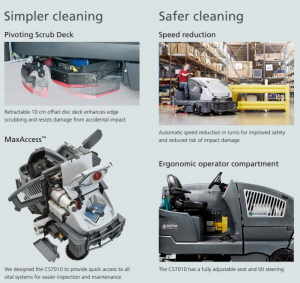 Nilfisk CS7010 Hybrid and ePower Combination Sweeper Scrubbers Overview 2