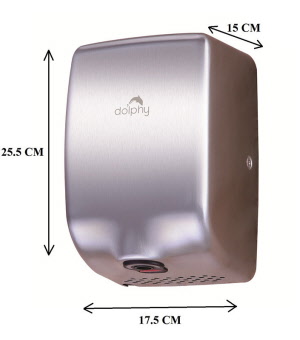 Dolphy Automatic Stainless Steel Compact Jet Hand Dryer 1350W