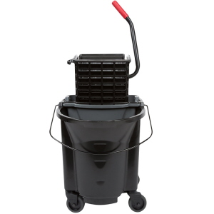 Rubbermaid Executive 35 Qt WaveBrake Side Press Mop Bucket with Dirty Water Bucket Convenient Measuring