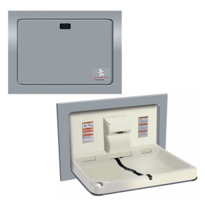 Horizontal Baby Change Station Clad Stainless Steel