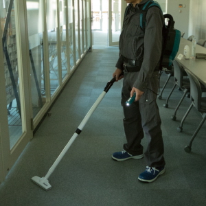 Makita DVC260 Cordless Brushless Backpack Vacuum Cleaner in Use