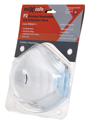 Option: P2 Respirator with Valve Card of 3