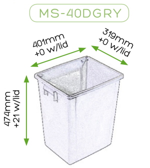 Multisort Recycling Bins 40L Dimensions