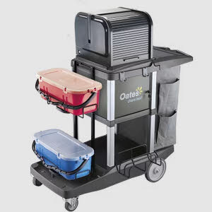 Oates Platinum Janitorial Cart Amplified