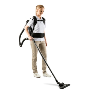 Pacvac Thrift 650 Backpack Vacuum Cleaner in Use