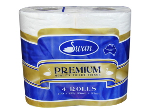 SWAN 2 PLY Premium Quality Toilet Tissue 400 sheet
