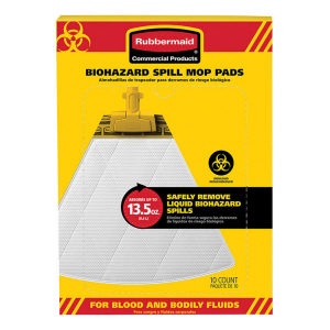 Replacements/Accessories: Biohazard Spill Mop Pads Yellow 10Pk - RM2017060