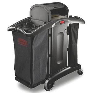 Rubbermaid Executive Housekeeping Compact Cart High Security - FG9T7800BLA