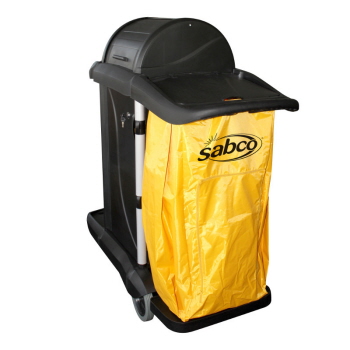 SABCO Premium Top Roll Janitors Cart - Black