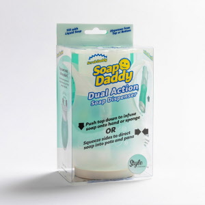 Scrub Daddy Soap Daddy Dual-Action Soap Dispenser White