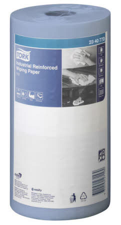 Tork Industrial Wiping Paper Roll Blue