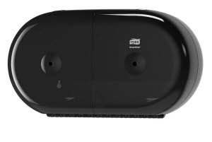 SmartOne Twin Mini Toilet Roll Dispenser Black