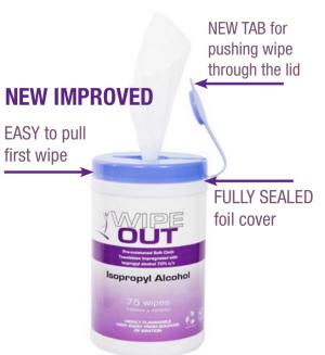Wipe Out Isopropyl Alcohol Wipes