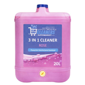Cleaners Supermarket 3 In 1 Disinfectant Cleaner Rose 20L