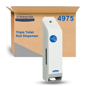 Dispenser Toilet Tissue Triple Roll White Metal