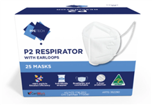 Face Mask P2 With Earloops White 25  Pack