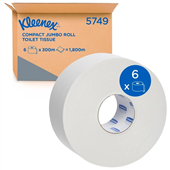 Kleenex Toilet Tissue Jumbo Compact 2Ply 300m 6CTN