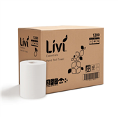 Livi Essentials Roll Towel 1Ply 80M 16 Carton 1200
