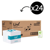 Livi Facial Tissues Essentials Cube 2PLY 90PK 24CTN 1304