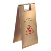 Metal Wet Floor Sign Gold 