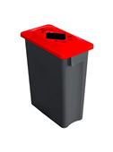 MultiSort Bin 60L Grey Base Standard Landfill Red Lid