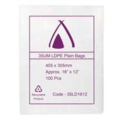 Poly Bag 16x12 405x305mm 35UM 1000 Carton