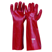 Pro Choice Gloves PVC Large Long Red Pair 45cm