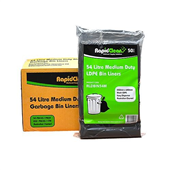RapidClean Garbage Bag 54L Medium Duty Black 50PK 5CTN