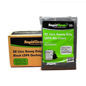 RapidClean Garbage Bag 82L Heavy Duty Black 25PK 10CTN