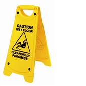RapidClean Wet Floor Sign AFrame Yellow