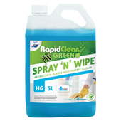 RapidClean Spray n Wipe 5L  Antibacterial Glass  Multi Purpose Cleaner