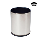 Round Stainless Steel Brushed Bin W Liner 10L
