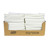 Sabco All Purpose Microfibre Cloth White 50Pk