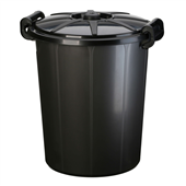 Sabco Bin Black EnviroPlastic with Lid 68L