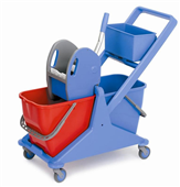 Sabco Dual 50L Industrial Mop Bucket With Trolley