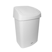 Sabco Rubbish Bin With Swing Top Lid White 25L